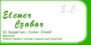 elemer czobor business card