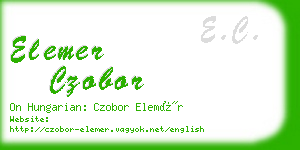 elemer czobor business card